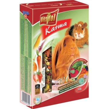 VITAPOL KarMeo Life Hr. complementară pt porc de Guineea,Legume şi Fructe 340g