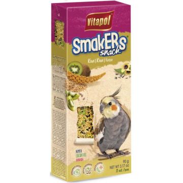 VITAPOL Smakers Snacks pentru nimfe Kiwi, 2 bucăţi, 90g