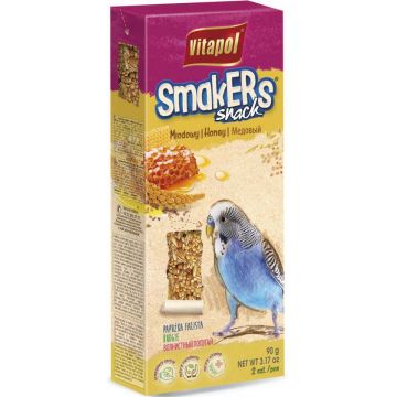 VITAPOL Smakers Snacks pentru peruşi Miere, 2 bucăţi, 90g