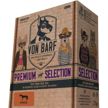 VON BARF Premium Selection Cal, hrană crudă congelată pentru câini 8x250g
