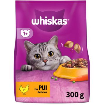 WHISKAS Hrană uscată pentru pisici Adulte, cu Pui 300g