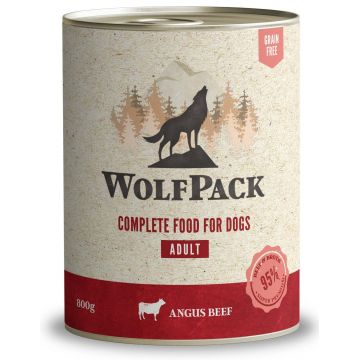 WOLFPACK Adult Vită Angus, Hrană umedă pentru câini adulţi