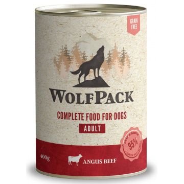 WOLFPACK Adult Vită Angus, Hrană umedă pentru câini adulţi