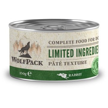 WOLFPACK Conservă pentru câini, cu număr limitat de ingrediente, Iepure
