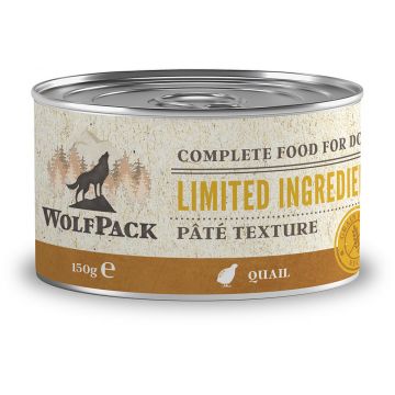 WOLFPACK Conservă pentru câini, cu număr limitat de ingrediente, Prepeliţă