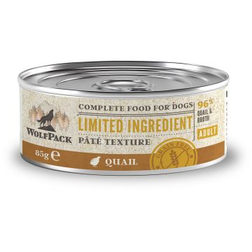 WOLFPACK Conservă pentru câini, cu număr limitat de ingrediente, Prepeliţă
