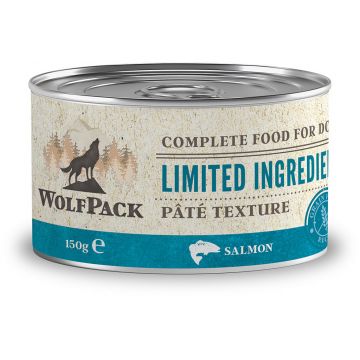 WOLFPACK Conservă pentru câini, cu număr limitat de ingrediente, Somon