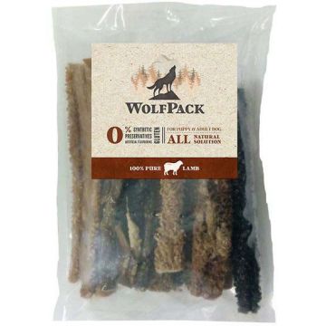 WOLFPACK Recompensă pentru câini, Burtă de Miel 15cm, 100g