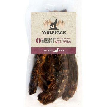 WOLFPACK Recompensă pentru câini, Gât de Raţă 250g