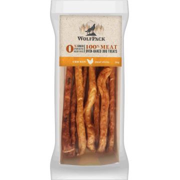 WOLFPACK Recompensă pentru câini, meat sticks cu 100 % pui, 50g