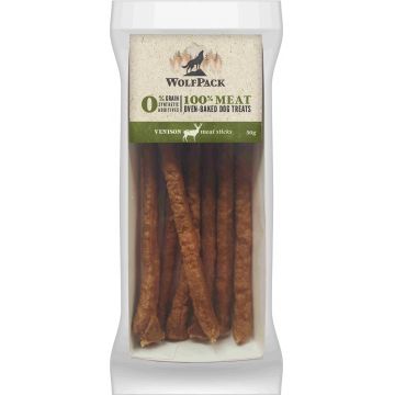WOLFPACK Recompensă pentru câini, meat sticks cu 100 % vânat 50g
