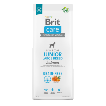 Brit Care Dog Grain-Free Junior Large Breed Somon - 12-kg