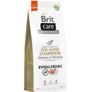 Brit Care Dog Hypoallergenic Dog Show Champion somon si hering - 1-kg