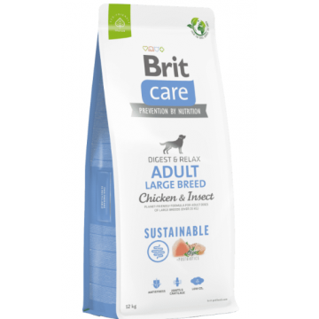 Brit Care Dog Sustainable Adult Large Breed Pui si Insecte - 3-kg