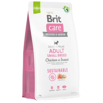 Brit Care Dog Sustainable Adult Small Breed Pui si Insecte - 1-kg