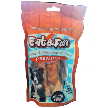 Eat&Fun Recompense Caini Chicken Delights Medium Bones 160 g