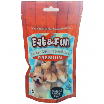 Eat&Fun Recompense Chicken Delights Small Bones 105 g