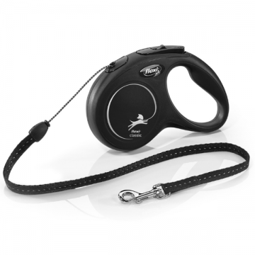 Flexi Lesa New Classic Cord S 8 m Negru