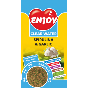 Hrana pentru Pesti Enjoy cu Spirulina si Usturoi Granule 250ml