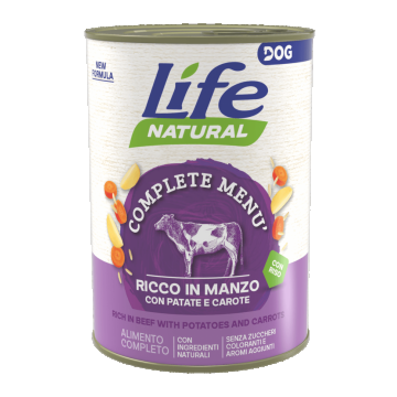 Hrana Umeda Caini, Life Dog Nutrition Plus, Vita, Cartofi & Morcovi, 400 g