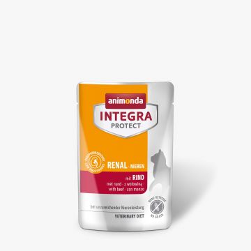 Hrana umeda pentru pisici, Integra Protect Renal, cu vita, 1 X 85 gr