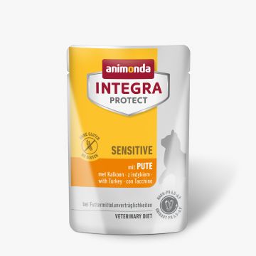 Hrana umeda pentru pisici, Integra Protect Sensitive, cu curcan, 1 X 85 gr
