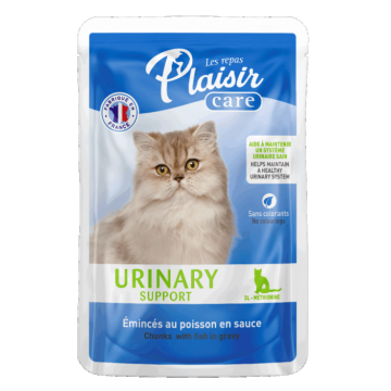 Hrana umeda pentru pisici Plaisir Urinary, Peste in sos, 12 x 85g