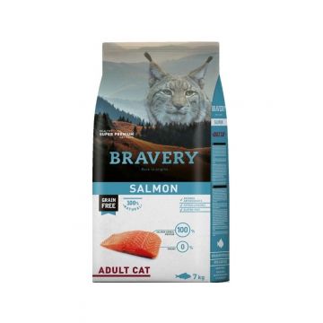 Hrana Uscata Pisici, Bravery Adult Cat, Somon, 7 kg
