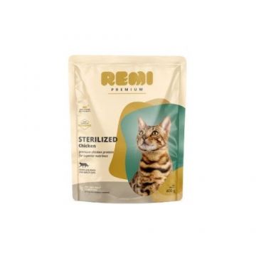 Hrana Uscata Pisici, Remi Premium Adult Sterilizat cu Pui, 400 g
