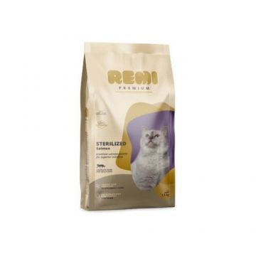 Hrana Uscata Pisici, Remi Premium Adult Sterilizat cu Somon, 1.5 kg