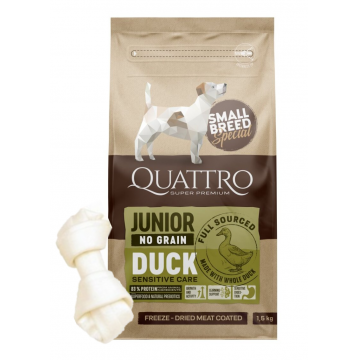 Quattro Dog Small Breed No Grain Junior 1,5 kg