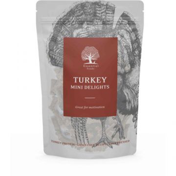 Recompense pentru caini Essential Mini Delights Curcan 100g