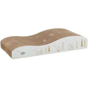 Trixie, carton de zgariat X-Mas, ondulat, Alb/ Auriu, 92017, 43.5x8x20 cm