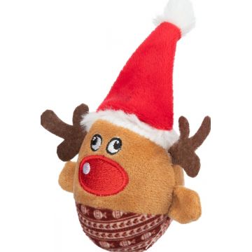 Trixie, jucarie X-Mas ren plus cu zornaitoare, 92525, 6x12 cm