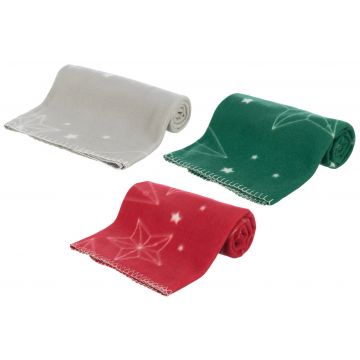 Trixie, patura X-Mas, rosu/ gri/ verde, 924132, 150x100 cm