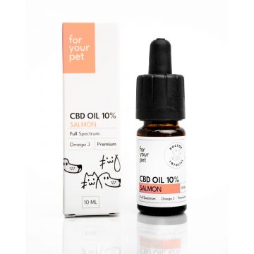 Ulei de CBD 10% pentru Caini si Pisici Aroma de Somon Doctor Totolici, 10 ml