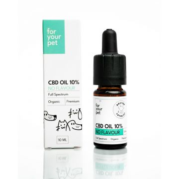 Ulei de CBD 10% pentru Caini si Pisici Fara Aroma Doctor Totolici, 10 ml