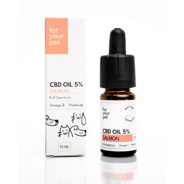 Ulei de CBD 5% pentru Caini si Pisici Aroma de Somon Doctor Totolici, 10 ml