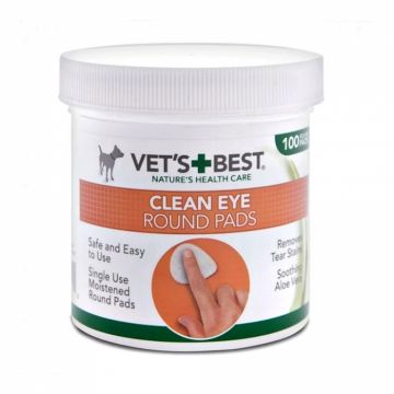 Vet s Best, Servetele pentru igiena ochilor la caini, 100buc