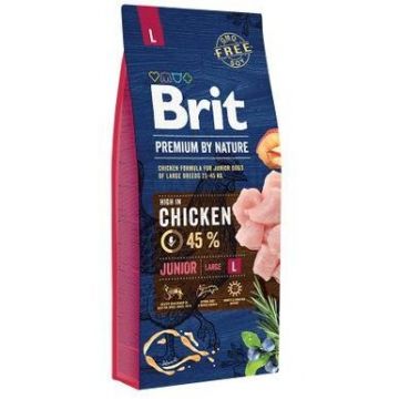 Brit Premium By Nature Junior L - 15-kg