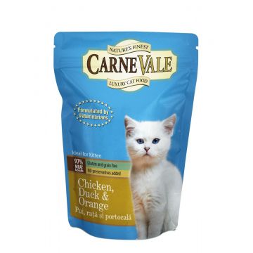 Carnevale Cat Kitten Plic Pui/Rata/Portocala 85 g
