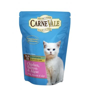 Carnevale Cat Kitten Plic Pui/Somon/Alge 85 g