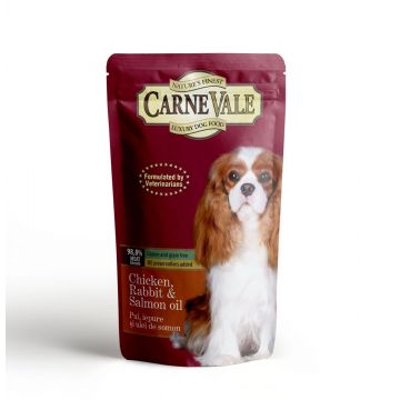Carnevale Dog Plic Pui/Iepure/Ulei Somon 125 g - 125-g