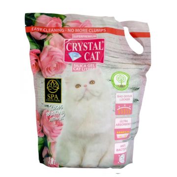 Crystal Cat Nisip Silicatic Trandafir 3.8 l
