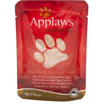 Applaws Cat Plic File Ton Cu Creveti Black Tiger 70 g