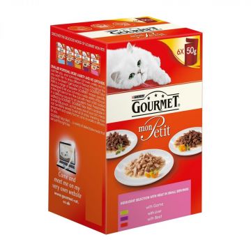 Gourmet Mon Petit Plic Carne 6 X 50 g