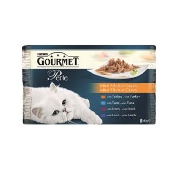Gourmet Perle Plic Rata/Curcan/Miel/Ton 4 x 85 g