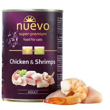 Nuevo Cat Cons Pui/Creveti 400 g