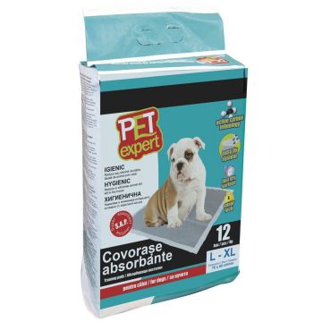 Pet Expert Covor Absorbant L/XL Carbon 60 X 75 cm/ 12 Buc