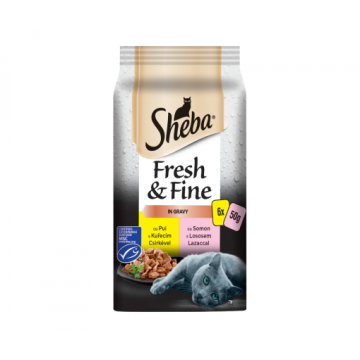 Sheba Minipouch Selectii De Pui/Somon 6 X 50 g